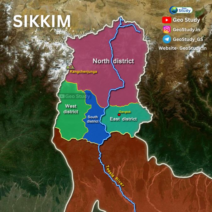 sikkim state map with districts